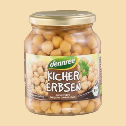 Dennree bio csicseriborsó 350g (üvegben)