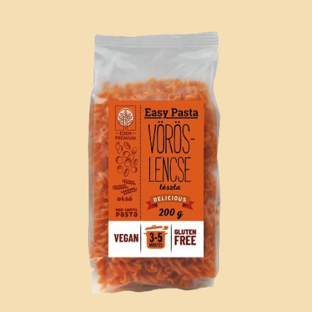 Eden Premium Easy Pasta vöröslencse tészta (orsó) 200g