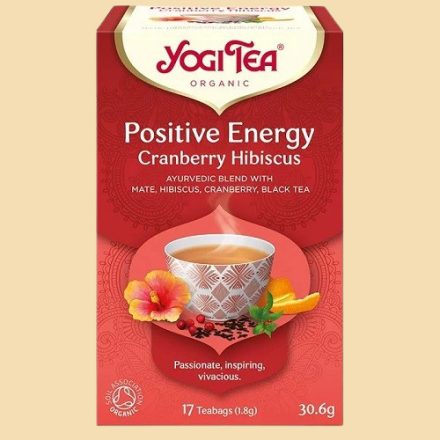 Yogi Positive Energy bio tea tőzegáfonyával és hibiszkusszal